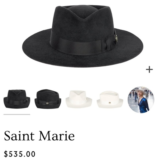 GLADYS TAMEZ NWOT Saint Marie Felt Hat In Light Grey- Size S‎